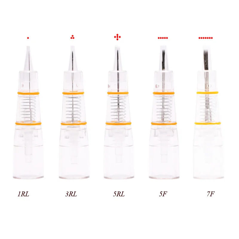 

Disposable Permanent Makeup Cartridge Nano 1/3/5RL 5/7F Needles Eyebrow Tattoo Needle for Permanent Makeup Pen Machine