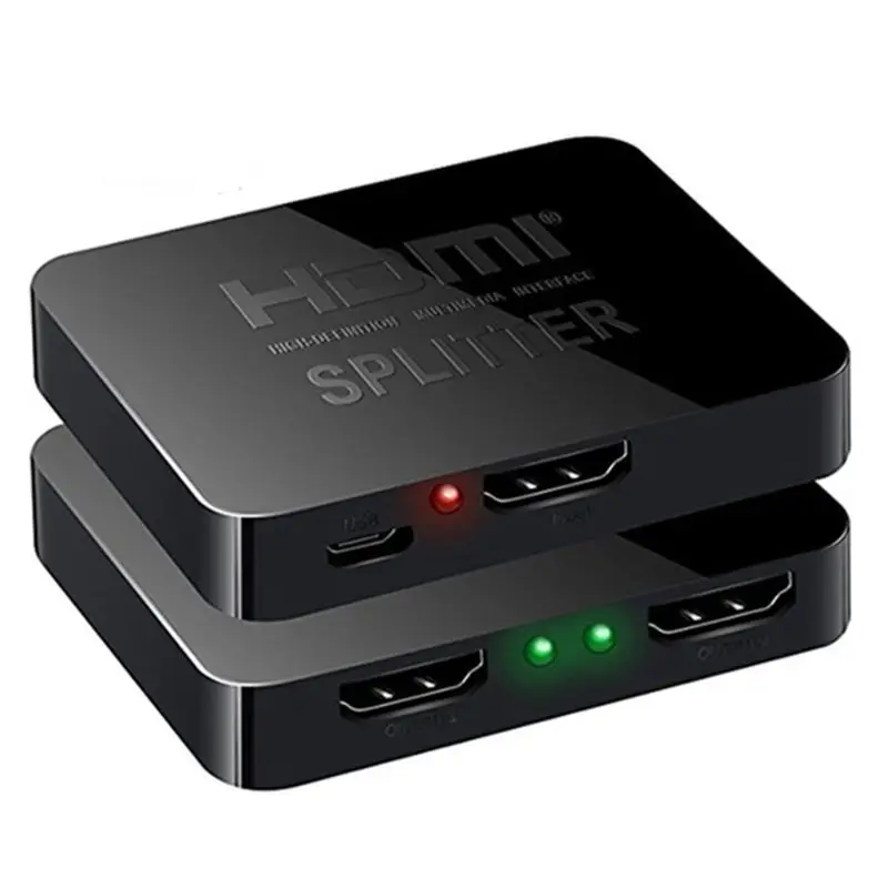 Мини Full HD 4K HDMI сплиттер 1x2 One IN Two Out Switcher адаптер с кабелем комплект