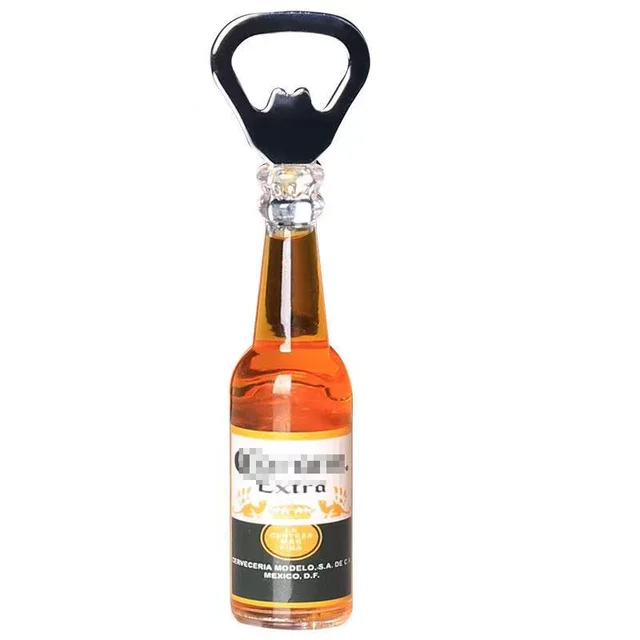 Creative Simulation Beer Bottle Opener Multifunctional Magnetic Refrigerator Magnet Bottle Bar Decoration Kitchen Gadgets Z