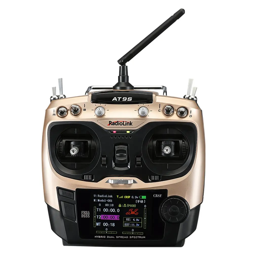 AT9S PRO пульт дистанционного управления и приемник R9DS 2,4G DSSS& FHSS SBUS/PPM/PWM для FPV Racing Drone Quad вертолет с фиксированным крылом