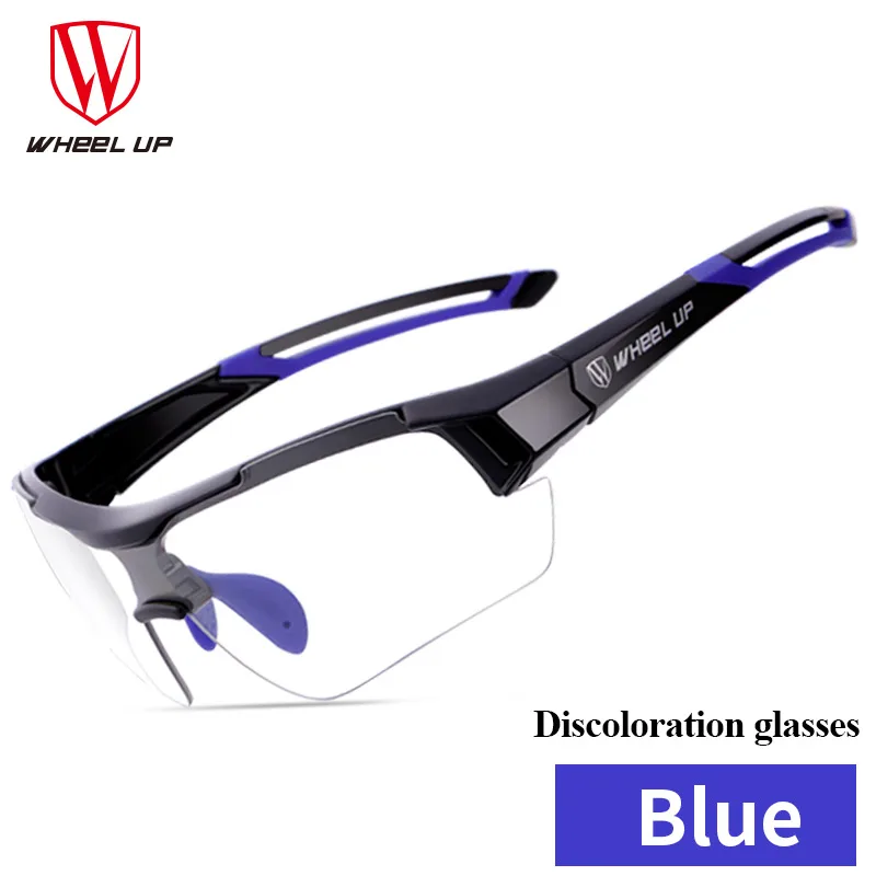 black blue Фотохромные велосипедные очки Обесцвечивающие очки MTB дорожный велосипед спортивные солнцезащитные очки велосипедные очки анти-УФ велосипедные очки - Цвет: black blue