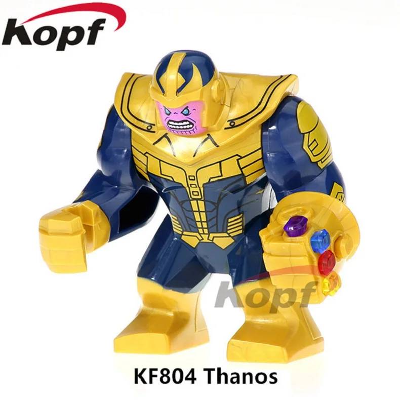 KF804 Without Box Строительные блоки Одиночная хромированная бесконечная гаунтлет с 24 шт. мощными камнями танос игрушки Супер Герои дети подарок SY1099-2 - Цвет: KF804 Without Box