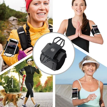 

Lightweight Outdoor Phone Holder Set Sports Supplies Silicone 360 Degree Rotation Armband Wristband Breathable Stretchable