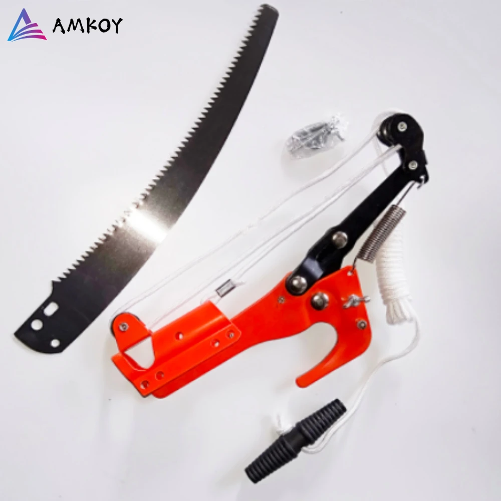 US $21.38 Outdoor HighAltitude Extension Lopper Branch Scissors With Saw Ropes Extendable Tree Pruning Saw Cutter Garden Trimmer Tool