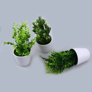 

DIY Simulation Eucalyptus Leaves Artificial Grass Plant Plastic Potted Fake Plant Decor Office Hotel Birthday Party Decoration