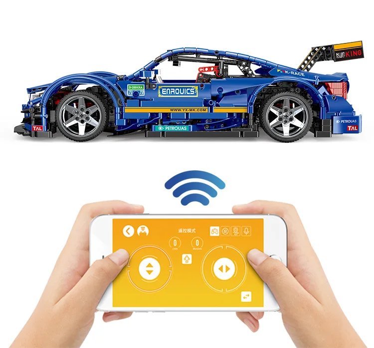 [] 13073 приложение дистанционное управление Mercedes-бензамид C63 спортивный автомобиль, совместимый с составное здание блоки электрические игрушки