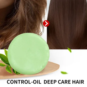 

Green Tea Orange Shampoo Bar Soap Hair Growth Solid Shampoo Conditioner Bath Bar Soap for Cleaning Hand made Soap For Hair Care