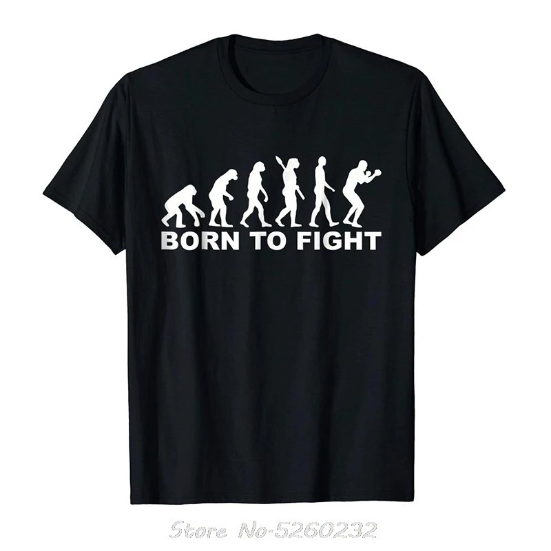 Новая Эволюция Born To Fight Boxinger, Высококачественная Мужская футболка, Мужская футболка с коротким рукавом и круглым вырезом, хлопковая футболка, уличная одежда, футболки, топы