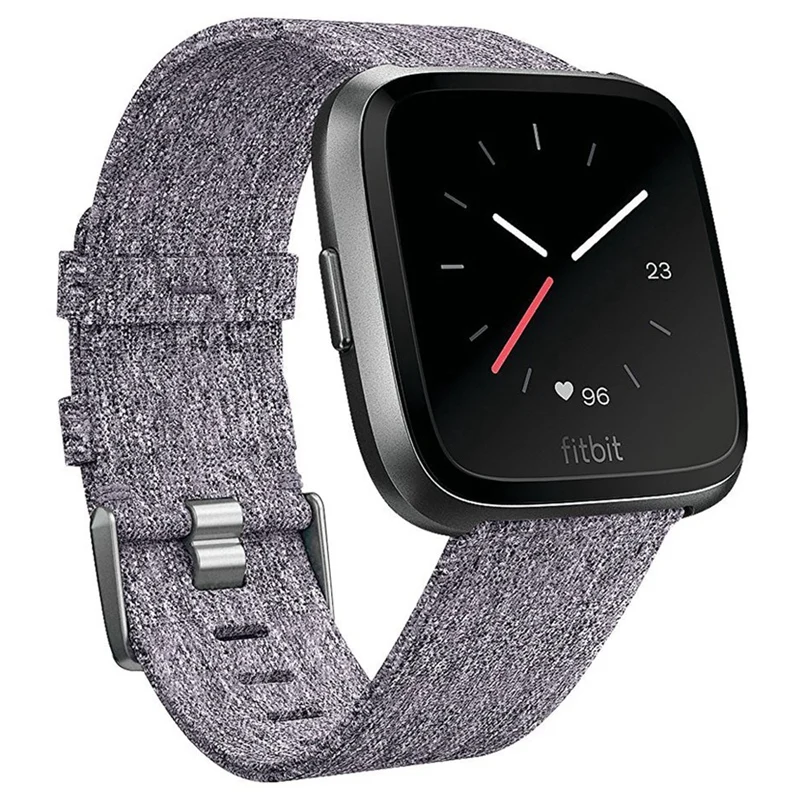 Замена из тканого полотна нейлоновый ремешок браслет для-часы Versa - Цвет: Gray