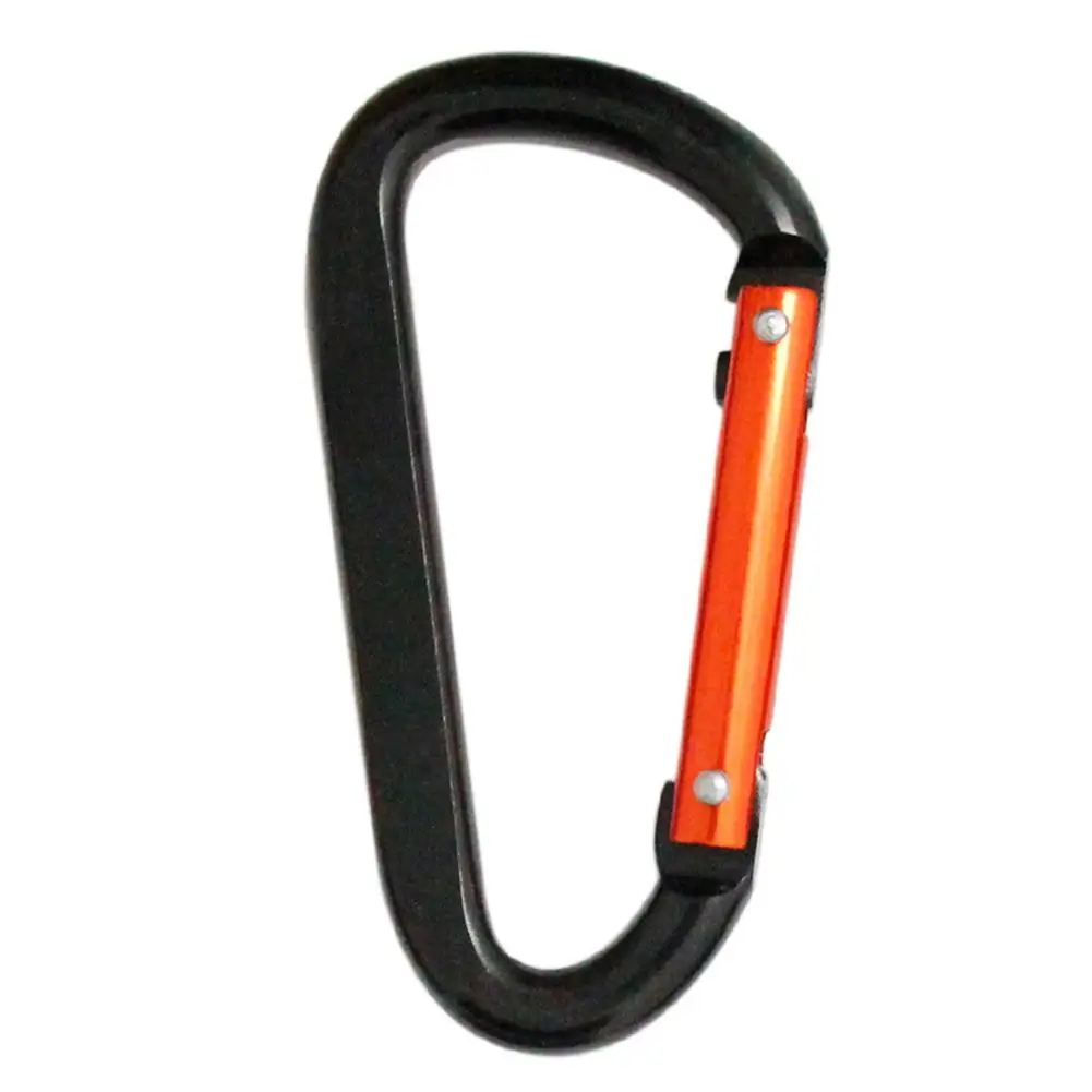 carabiner climbing 8cm locking type d quickdraw carabiner buckle buckle hanging aluminum nut backpack 5pcs