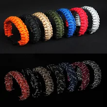 9 cores high-strength reflective Paracord bracelet Emergency Survival Bracelet Rope with Whistle Buckle Outdoor Camping