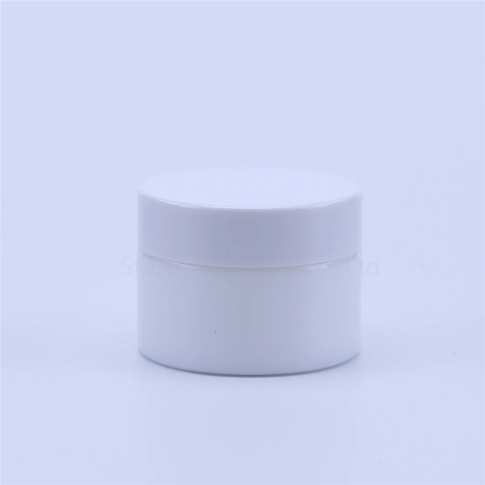 220pcs 30g white Glass Cream Jars Cosmetic Packaging with lid plastic caps& inner liners round empty small glass jars