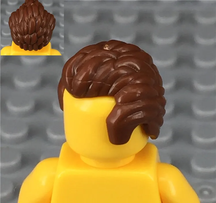 10 шт./лот кубики Moc DIY фигурки части мужские волосы Мини Аксессуары для кукол развивающие строительные блоки игрушки для детей рождественские подарки