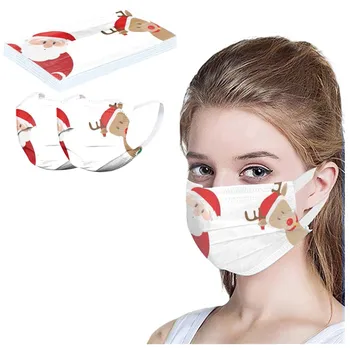 

10pcs Breathable Disposable Dustproof Mascarillas Unisex Printed White Soft Mouth Masks cover For Adults 3-layer Face Masks