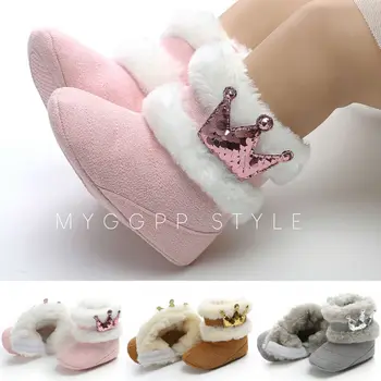 

Baby Girl Soft Booties Winter Snow Boots Infant Toddler Newborn Warm Shoes