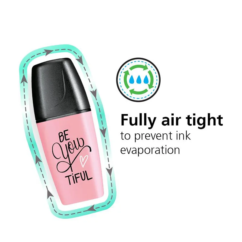 Текстовый маркер STABILO BOSS MINI Pastellove 3er Pack нежный турецкий розовый румяна мятный