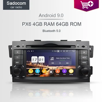 

DSP PX6 2 din Android 9.0 8 Core 64G ROM 4GB RAM car radio 5.0 GPS Car DVD Player RDS autoradio For kia Mohave Borrego 2008-2012