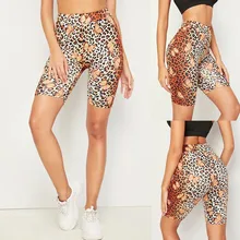 Модные леопардовые шорты для йоги с высокой талией спортивные шорты для женщин Бесшовные Фитнес-шорты сексуальные беговые Spodenki Sportowe#30