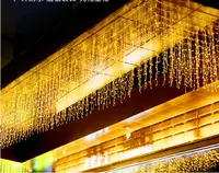 Guirnalda de luces LED para decoración de jardín, cortina de hadas con 8 modos, luces parpadeantes impermeables de 12M x 0,7 M, 360 LED, navidad