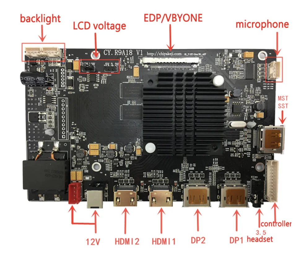 Kopen 5K Universal Hd Driver Board Hdr Freesync Edp Vbo 60Hz Lcd Driver Board Kan Worden Aangedreven LM270QQ1 LM270QQ2 m270QAN02.3 Lcd scherm
