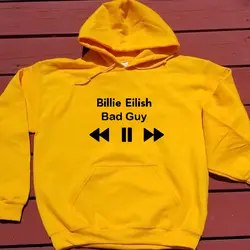 Billie Eilish Bad Guy женские толстовки хипстер гранж длинный рукав толстовка с капюшоном топы Осенние Джемперы уличная Прямая доставка