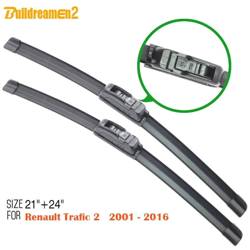 Buildreamen2 Auto Frameless Windscren Wiper Blades For Renault Trafic 2