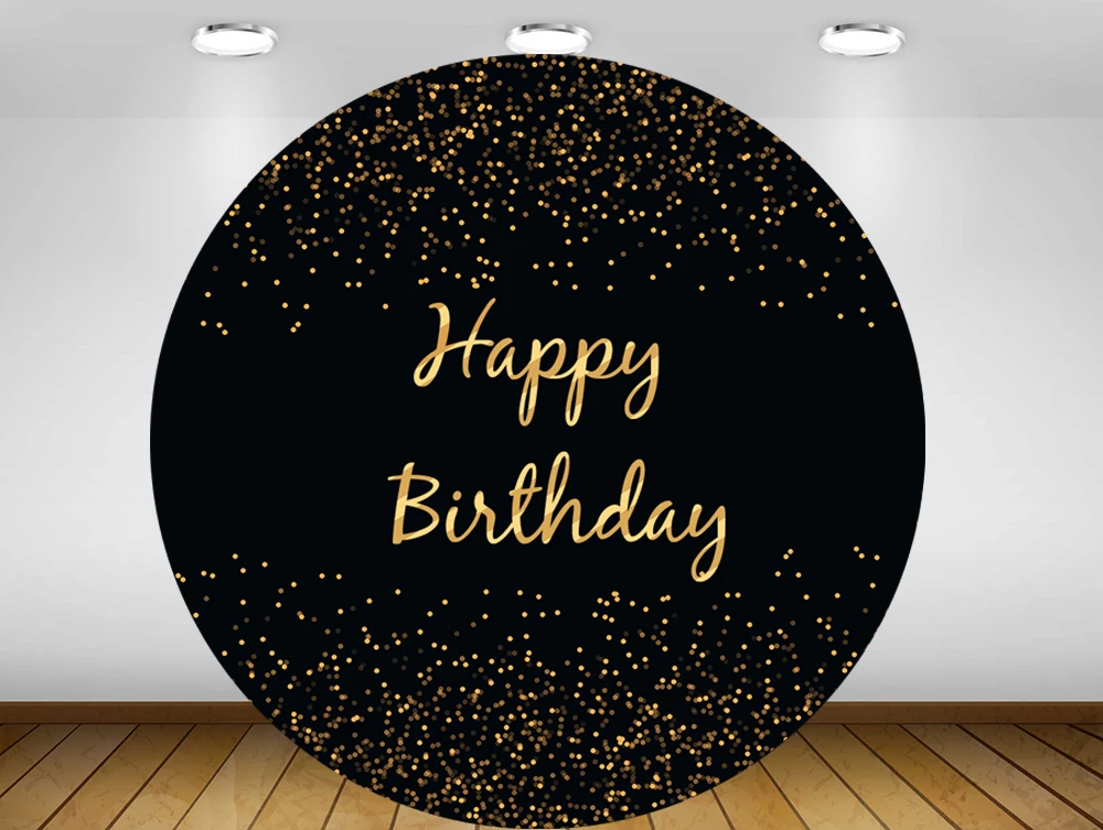 Round circle background dots white black Backdrop birthday Party event decor table cover elastic fabric YY-314 | Электроника