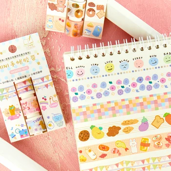 

3pc Mini Kawaii Paper Tapes Set Bullet Journal Decor Washi Masking Tape Scrapbooking Sticker Stationery Japanese School Supplies