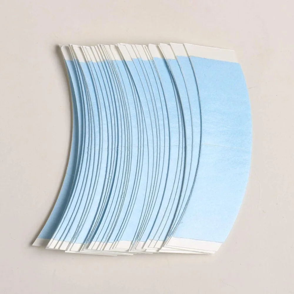 36pcs Blue Lace Front Waterproof Wig Tape Double Adhesive Tape Strips For Toupee/Lace Wig Hair System Adhesive