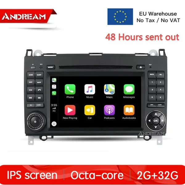 Android 8,1 2G+ 3 2G встроенный carplay 2Din CarDVD плеер ips для Mercedes Benz Sprinter W169/Viano/Vito/B200 gps навигация H