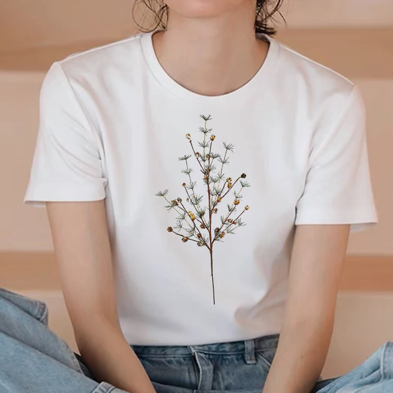 2021 Summer Flowers Print T-shirt Surprise price Personality Fashion Streetwears Cheap Oversize Casual Funny | Женская одежда