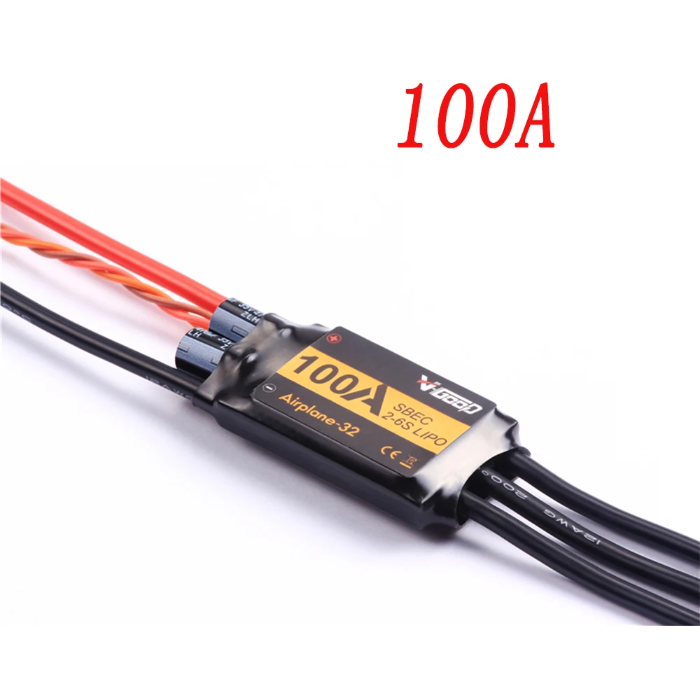 VGOOD бесщеточный ESC 6A/12A/20A/30/40A/60A/80A/100A/120A 2 с 32-бит с 1.5A SBEC для RC самолет Радиоуправляемый квадрокоптер - Цвет: 100A
