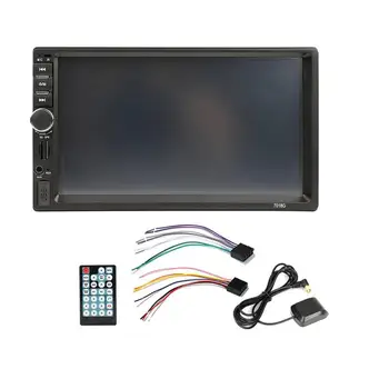 

7018G 2 Din Car FM Radio Multimedia Player GPS Navigation 7" HD Touch Screen MP5 Audio Stereo Player Support AUX
