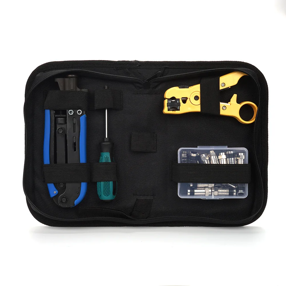 

Coaxial Cable F Head Crimping Pliers Extrusion Clamp Peel Line Clamp Group Combine Tool Suit Peel Wire Clamp Suit