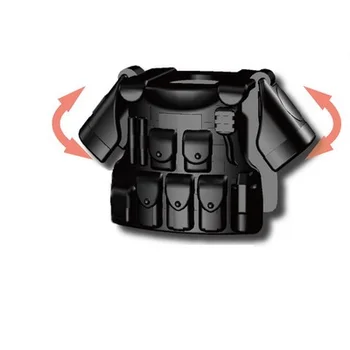 

Shoulder armor Bulletproof vests Military Swat Police Gun Weapons Army Brick For City DIY building blocks min Toys for Childrens