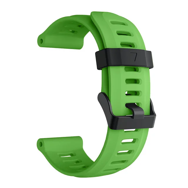 Мягкий силиконовый сменный спортивный ремешок для часов для Garmin Fenix 5X Plus 3 3HR ремень Металлические наручные часы Браслет замена - Цвет: Зеленый