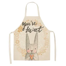 Новинка, домашний креативный водонепроницаемый фартук, модная кухонная рабочая одежда, утолщенная маслостойкая Талия, милый кролик