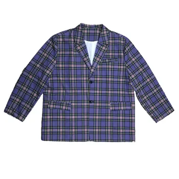

SHENGPALAE 2020 New Fashion Summer Jacket Women Blazers And Jackets Work Office Lady Suit Slim Business Plaid Coat ZA2993