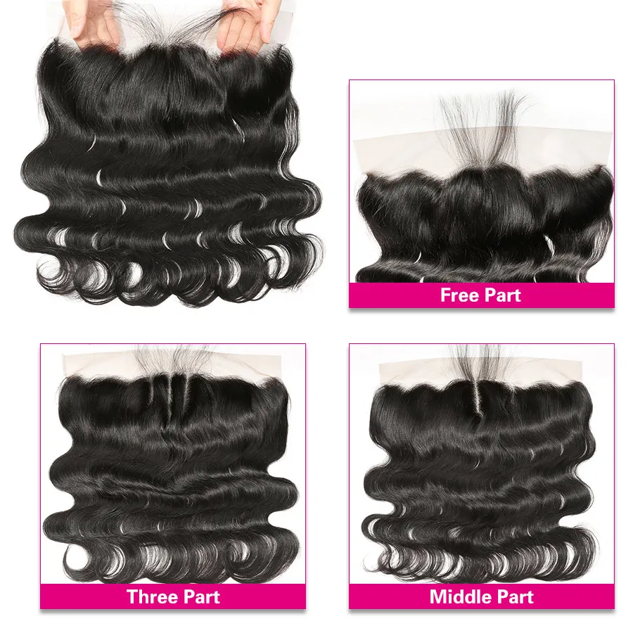 Body Wave 13×4 Lace Frontal Closure Natural Color Closure Gossip 100% Remy Human Hair Closure Piece Brazilian Hair Brown Frontal (2)