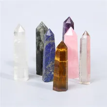 Natural Clear Crystal rose White Quartz Labradorite Cluster Points pillar column Terminated Wand Specimen Healing Reiki mineral