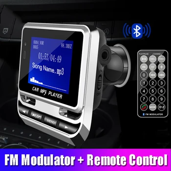 

JINSERTA Remote Control Car MP3 Player Wireless FM Transmitter 3.5mm AUX Car Kit USB Charger Support Pendrive USB TF music play