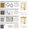 Korean Geometry Pattern Tulle Window Curtain for Living Room, Embroidered Sheer Voile Curtains, Bedroom Treatments, Drape Blind 6