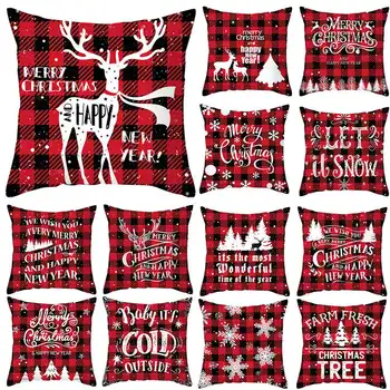 

Christmas cushion cover 45*45 Pillowcase sofa cushions Pillow cases Red pillow cove home decor for room 2020 Xmas Decor for home