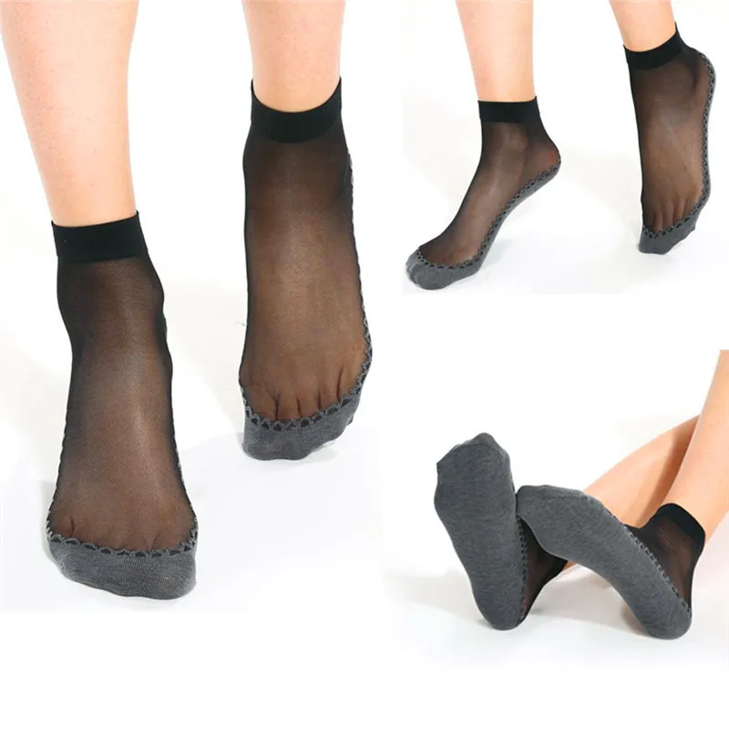 10 пар высококачественных женских носков бархатные шелковые весенне-летние носки набор носков до лодыжек Нескользящие короткие носки