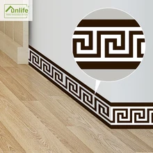 Funlife10 * 200cm Geometrische Muster Taille Linien Selbst-Adhesive Wasserdicht Abnehmbare Wand Grenze Aufkleber für Home Dekoration BS010(China)