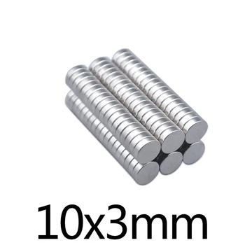 

50/100/200PCS 10x3 mm Round Powerful Magnet Fridge Bulk Sheet Neodymium Disc Magnet 10*3mm Permanent NdFeB Strong