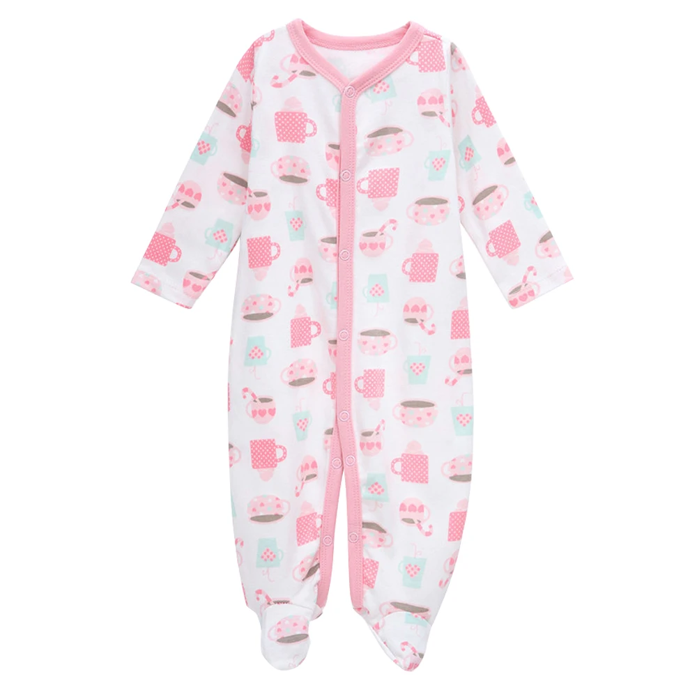 Newborn Clothing Baby Boys Babies Girls Footed Sleep Pajama 3-12 Months Infant Jumpsuit