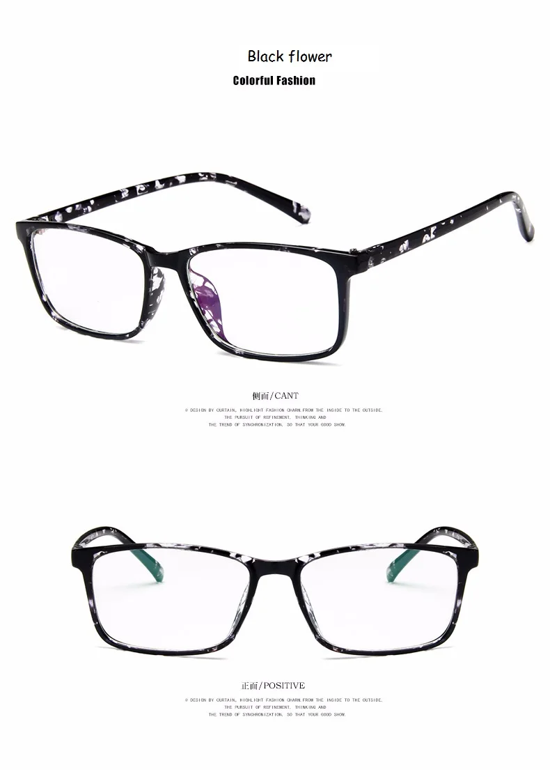 Men Glasses Frame Transparent Eyeglasses Frame Women Vintage Square Clear Lens Glasses Optical Spectacle Frame