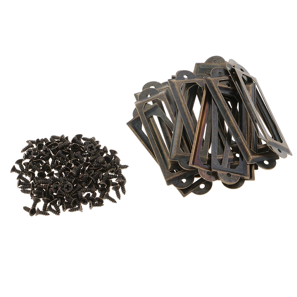 20pcs Label Frame 59x17mm Filing Cabinet Label Holders Name Tag Card Holder Frames Labels, Indexes Supply