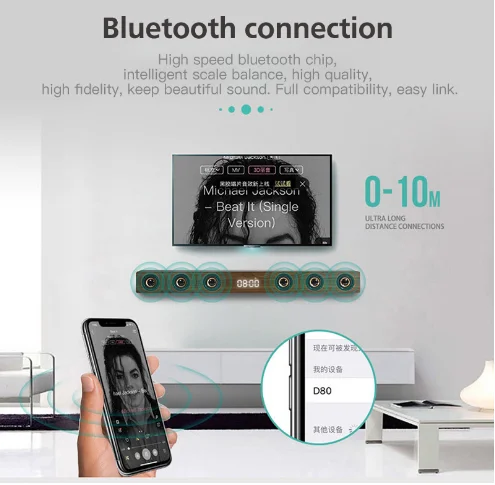Домашний кинотеатр спикер s wless 30 Вт динамик НЧ-динамик ТВ Саундбар bluetooth с RCA HDMI Hifi стерео звук деревянный пульт дистанционного управления